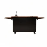 18" Folding-Side Shelves (Walnut Finish, Set of 2)