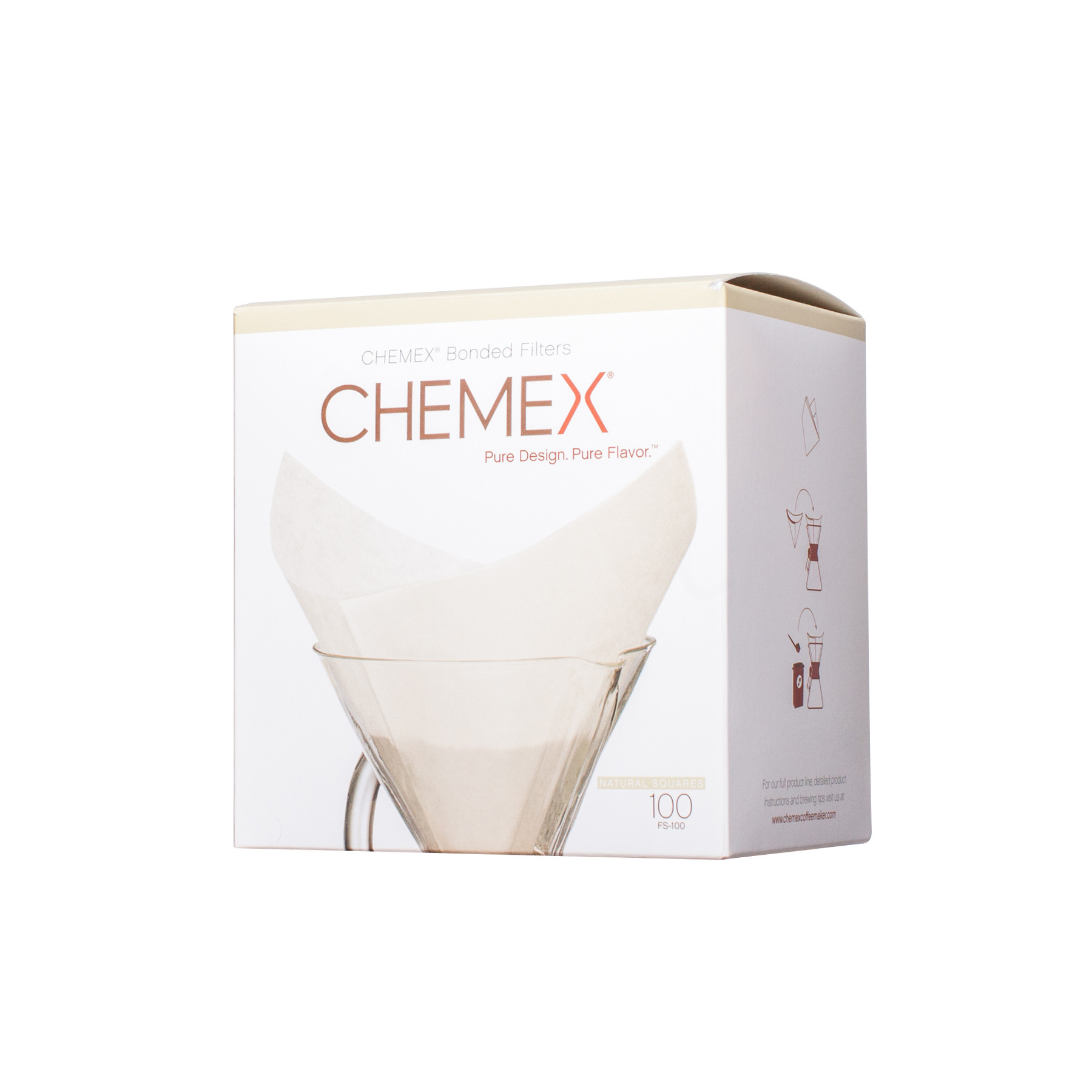 Chemex White Square Coffee Filters (100 ct)