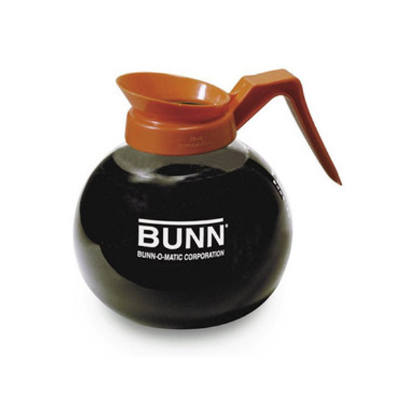 CLEARANCE - NEW | Bunn 12 Cup Glass Coffee Decanter - Decaffeinated (Orange)