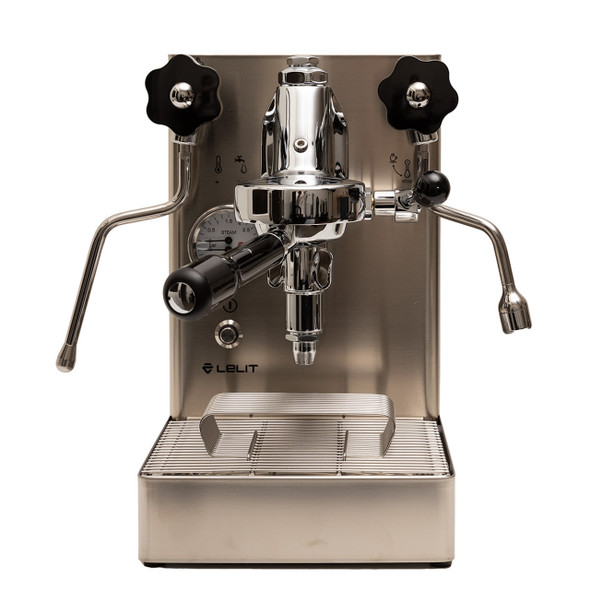 Lelit Mara X Espresso Machine (stainless steel, front view)