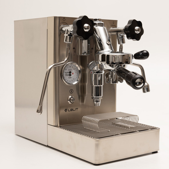 Lelit Mara X Espresso Machine (stainless steel, side view)