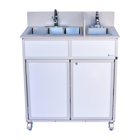 Monsam NSF Certified Portable 4-Basin Sink (white)