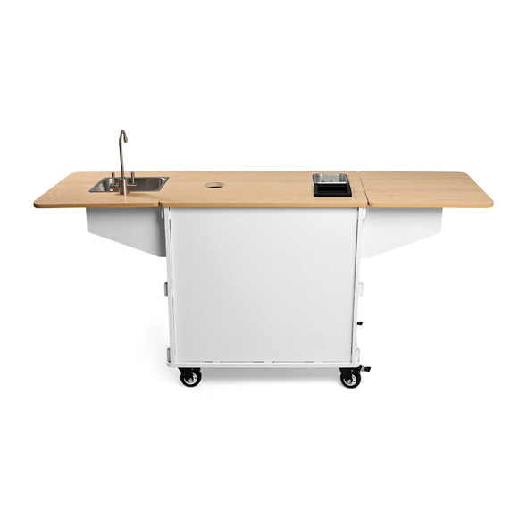 Klassy Kart Turn-Key Coffee Cart in White (front)