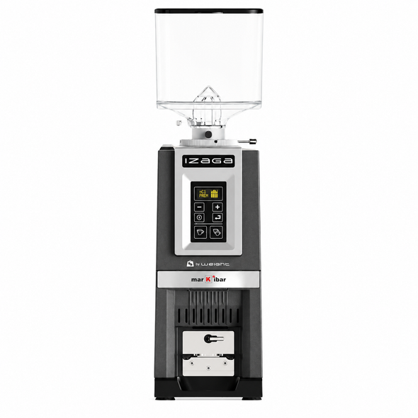 Markibar Izaga W Grind-by-Weight Espresso Grinder (black, front)