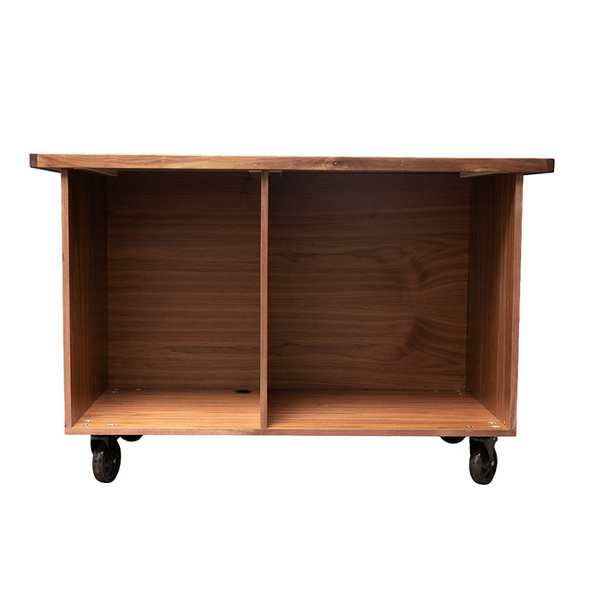 The Canvas Coffee Cart - by Louisville Fine Woodworking (Walnut, Back)