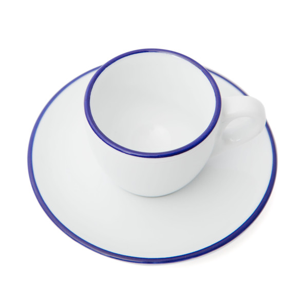 Ancap Verona Blue Painted-Rim Cups and Saucers