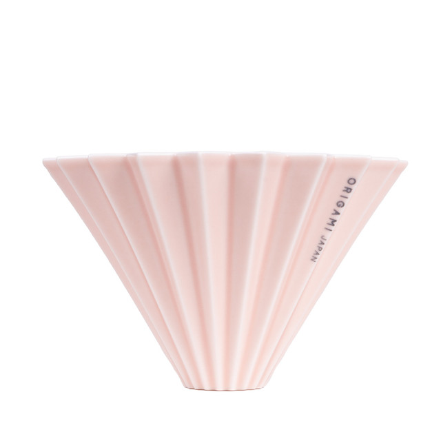 Pink Origami Dripper white background