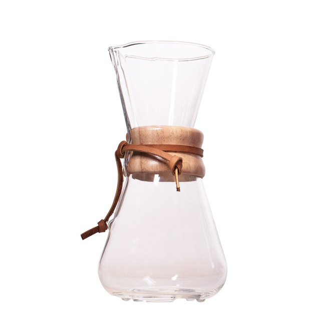 Chemex Classic Series Glass Coffeemaker, 3 cup capacity