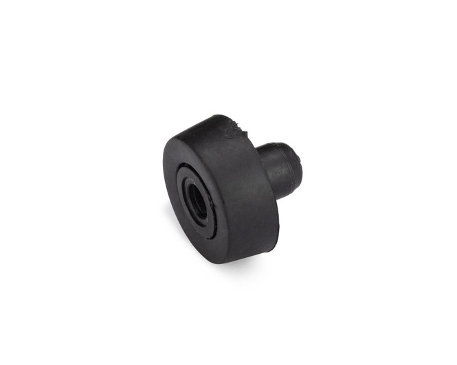 Angled view of rubber foot