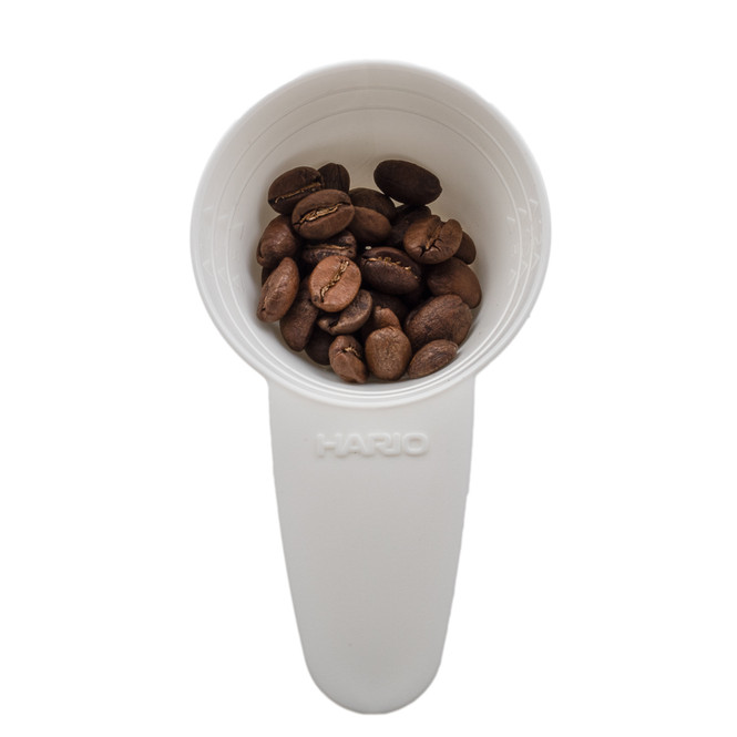 Top View of Scoop with Coffee