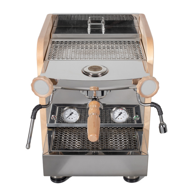 El Rocio Zarre V2 Espresso Machine Front View (Maple)