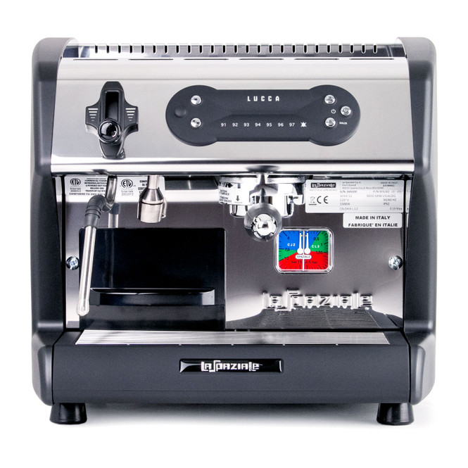 LUCCA A53 Mini V2 Espresso Machine (black, front)