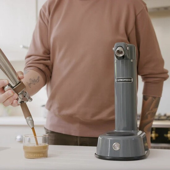 NitroPress DS (user dispensing into glass cup)