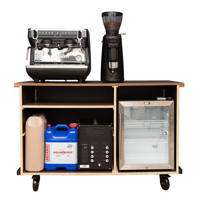 The High Volume Espresso Coffee Cart Package (back bar)