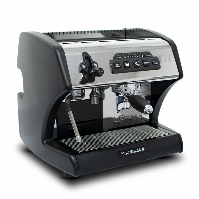 La Spaziale Mini Vivaldi II Espresso Machine (black, side)