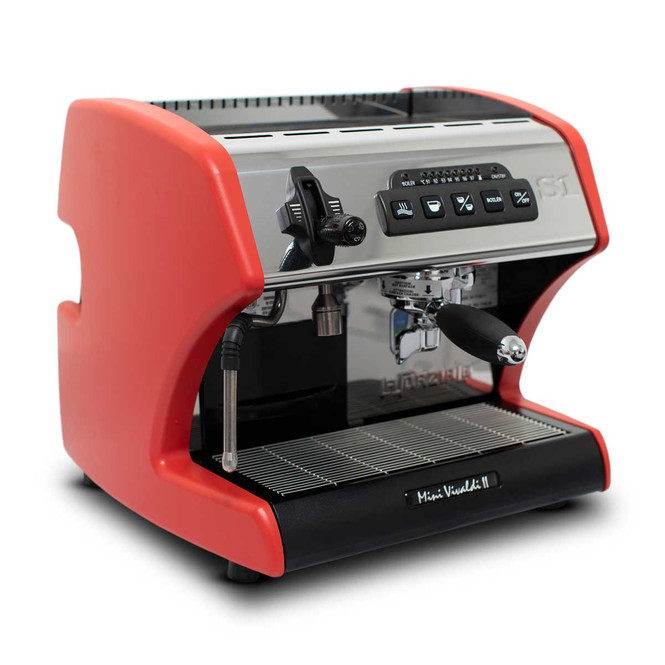 La Spaziale Mini Vivaldi II Espresso Machine (red, side)