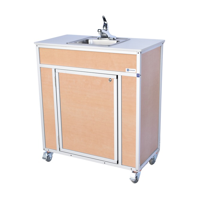 Monsam NSF Certified Single Basin Portable Sink (maple)