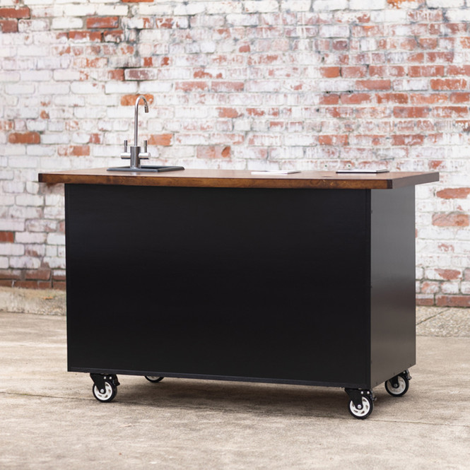 The Kickstart Coffee Cart (Black, Front View)