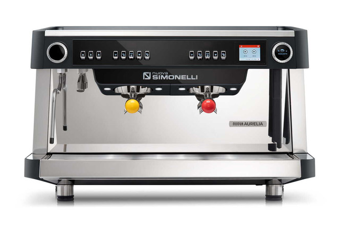 Nuova Aurelia XT Volumetric Espresso Machine with C-Automation and E-Milk (2 group, front)