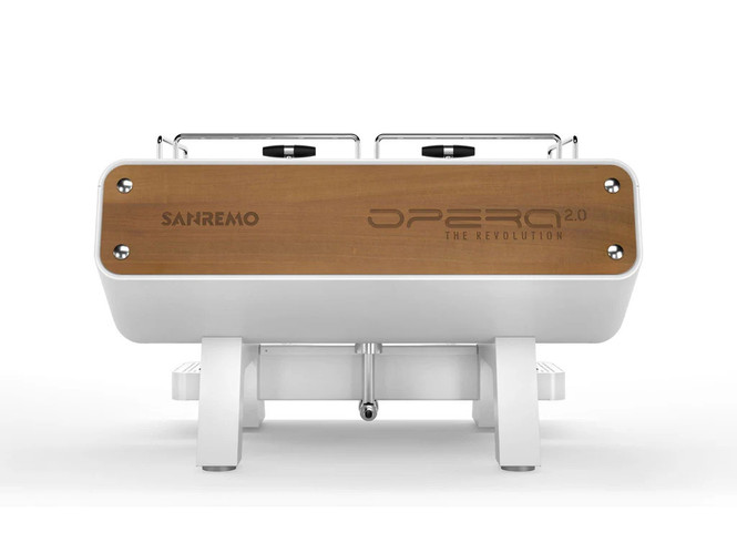 Sanremo Opera 2.0 Commercial Espresso Machine (White, back side)
