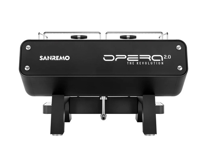 Sanremo Opera 2.0 Commercial Espresso Machine (Black, back side)