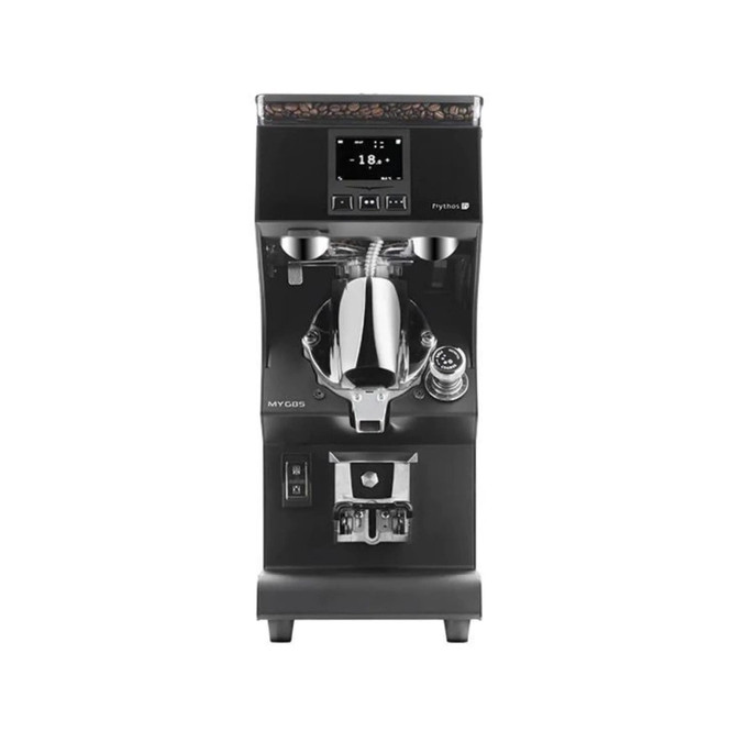 Victoria Arduino Mythos MYG85 Grind-by-Weight espresso grinder, black, front