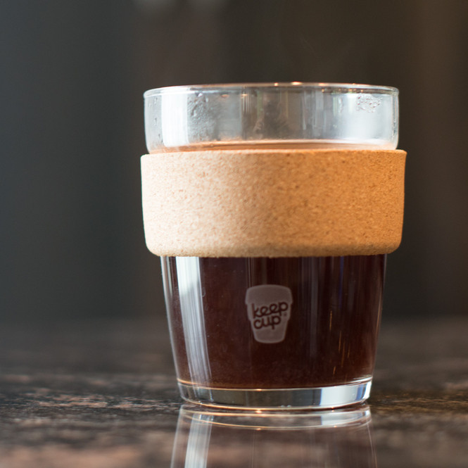 KeepCup&#39;s &quot;Brew&quot; Reusable Glass Cup in Limited Edition Cork
