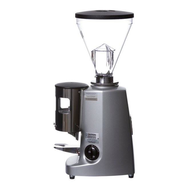 Mazzer Super Jolly Silver Espresso Flat Burr Grinder Left