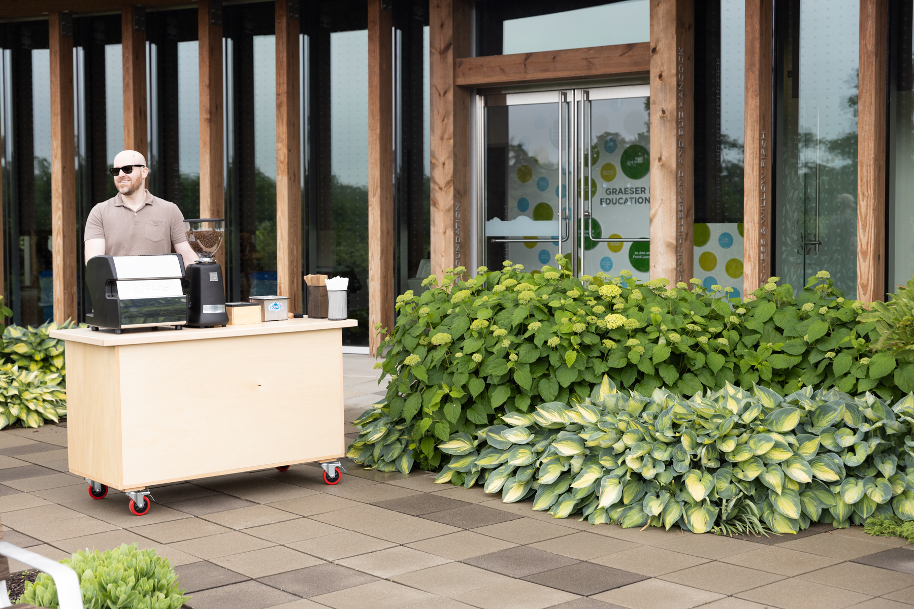 budget mobile coffee cart setup