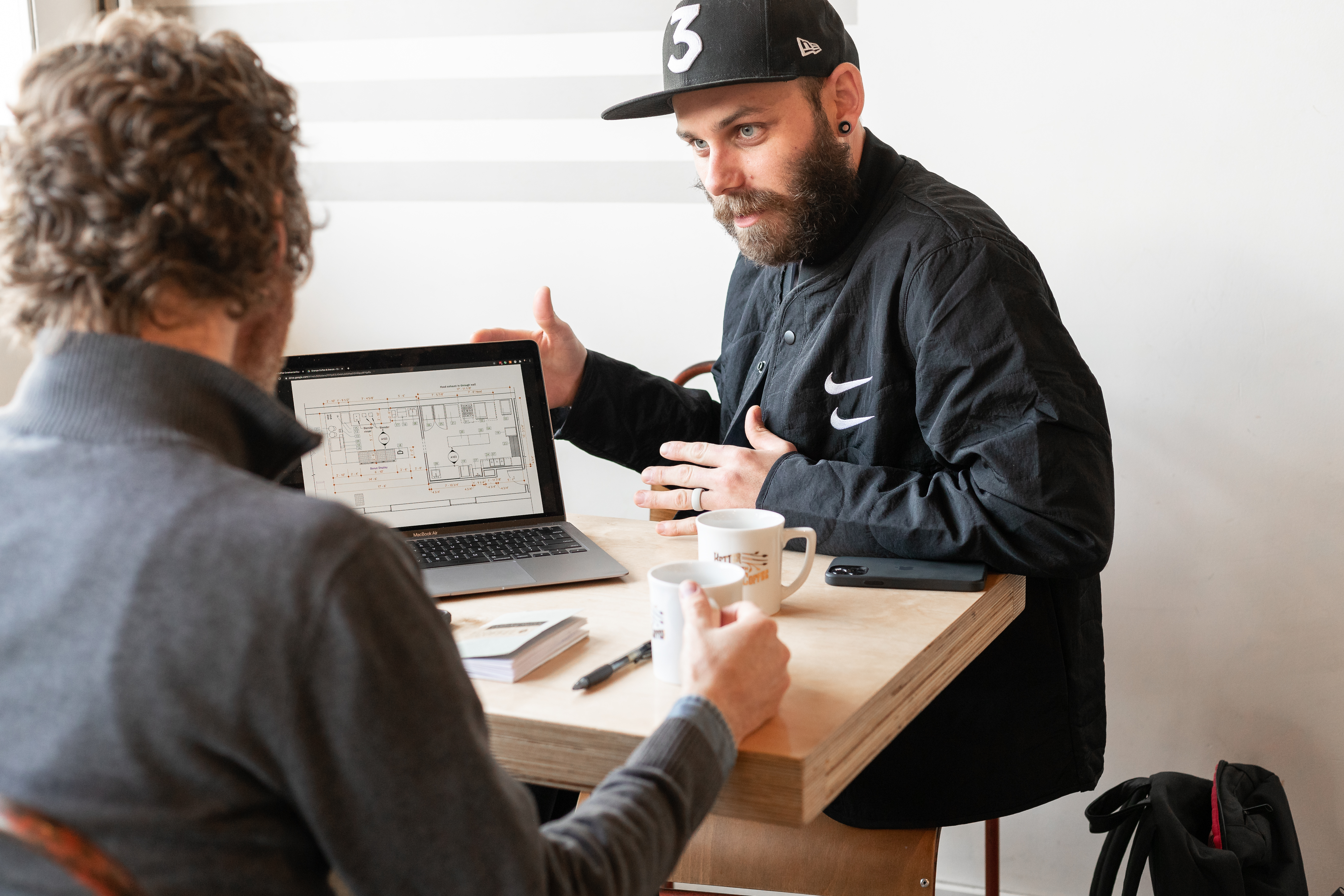 two people deliberating