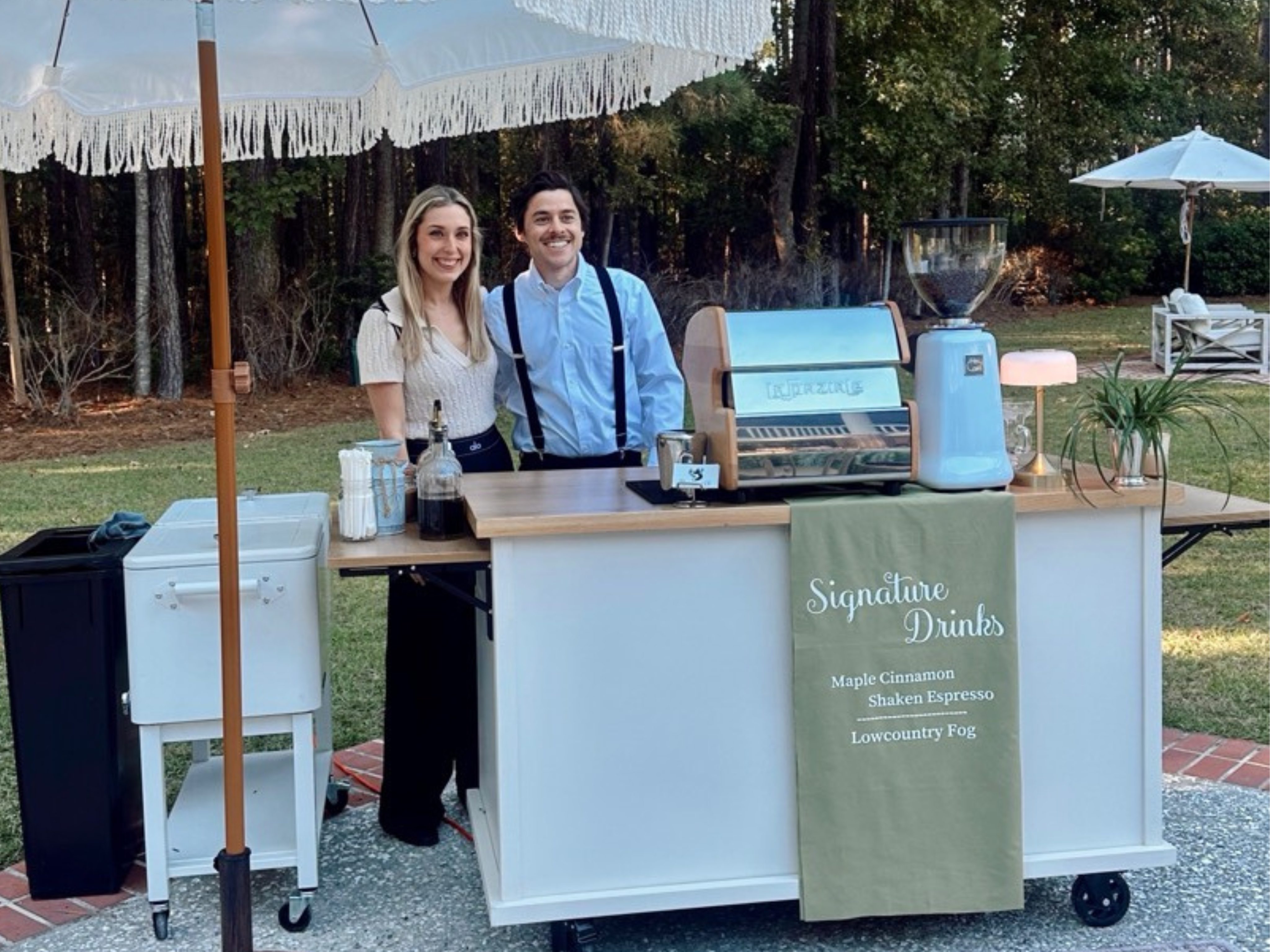 Two people deliberating