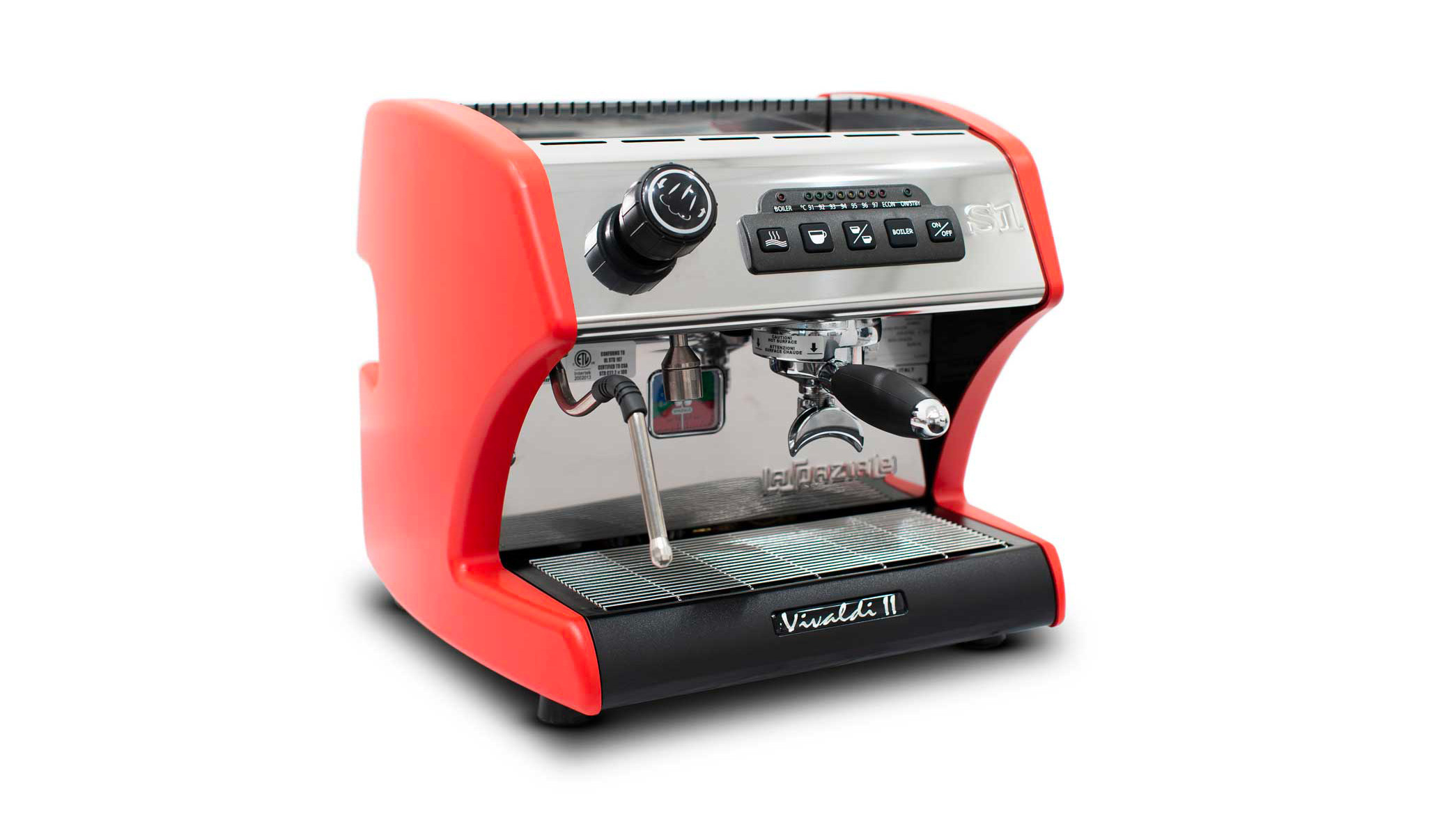 La Spaziale Vivaldi II Direct Plumb Espresso Machine in Red