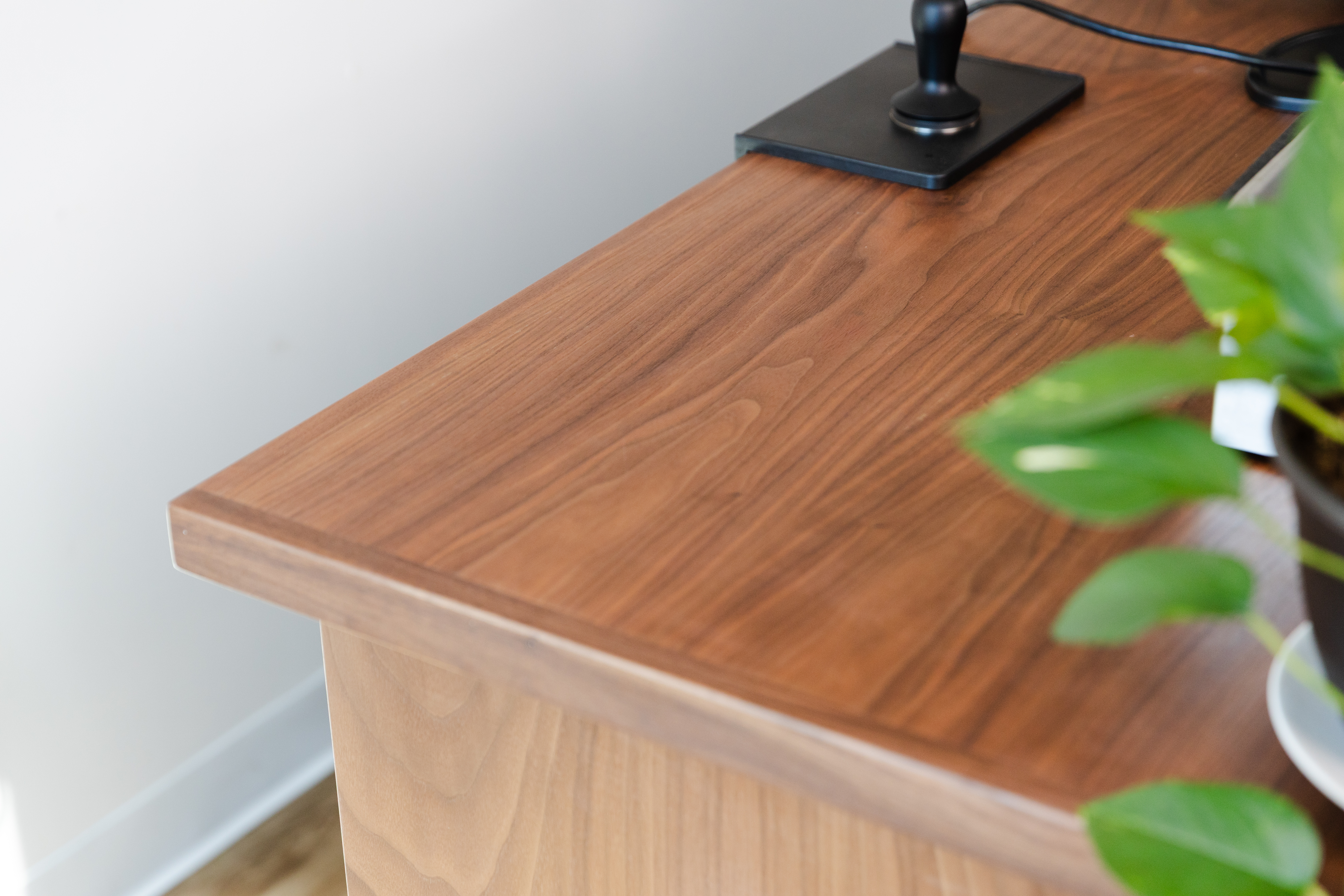 Sealing exposed wood edges on coffee cart countertop