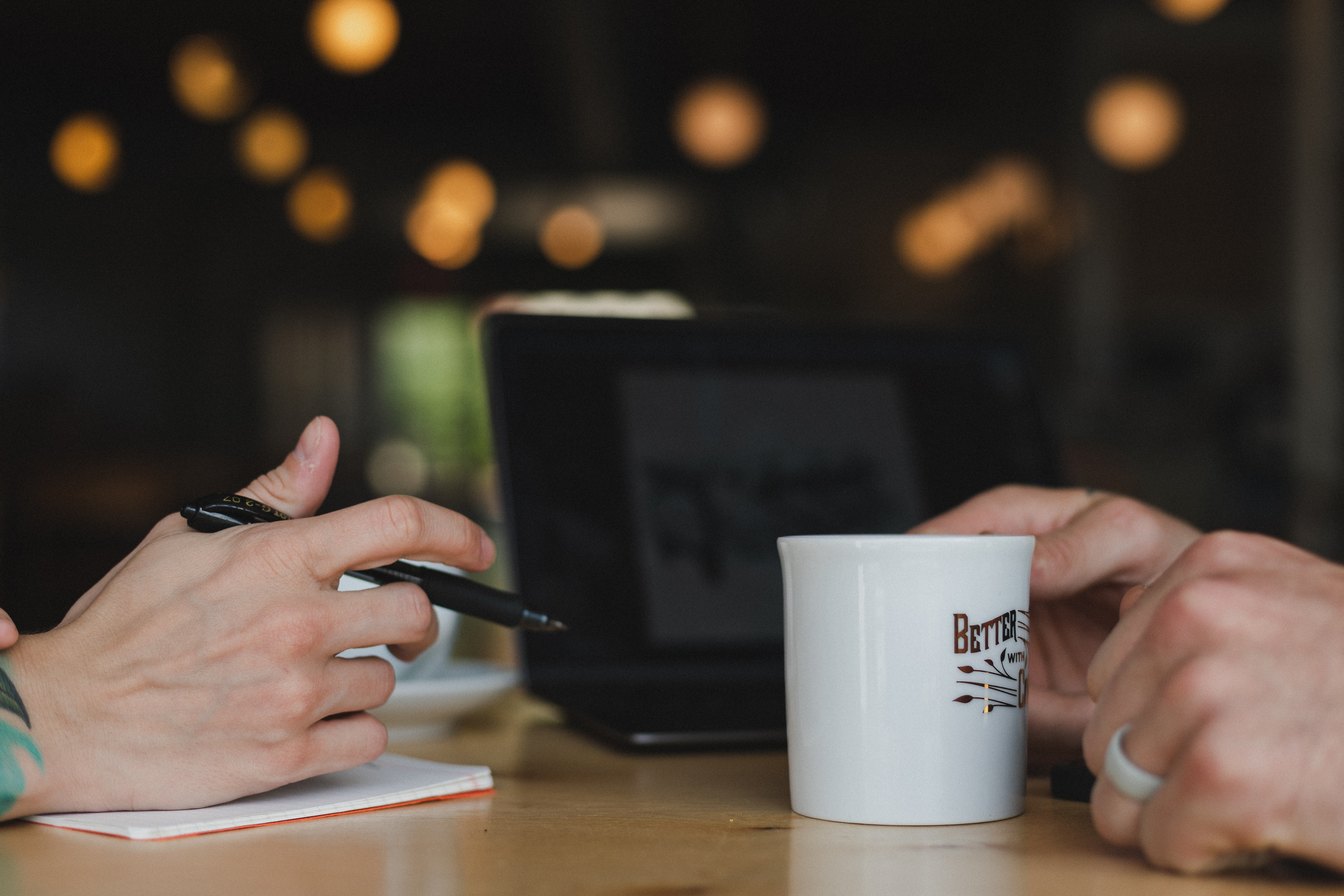 Hands and coffee