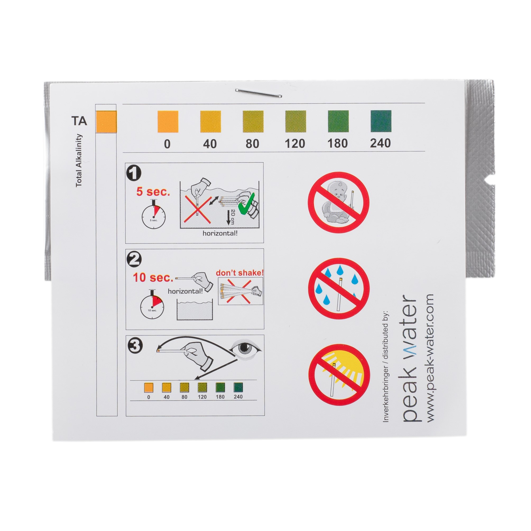 Peak Water Hardness Test Strip