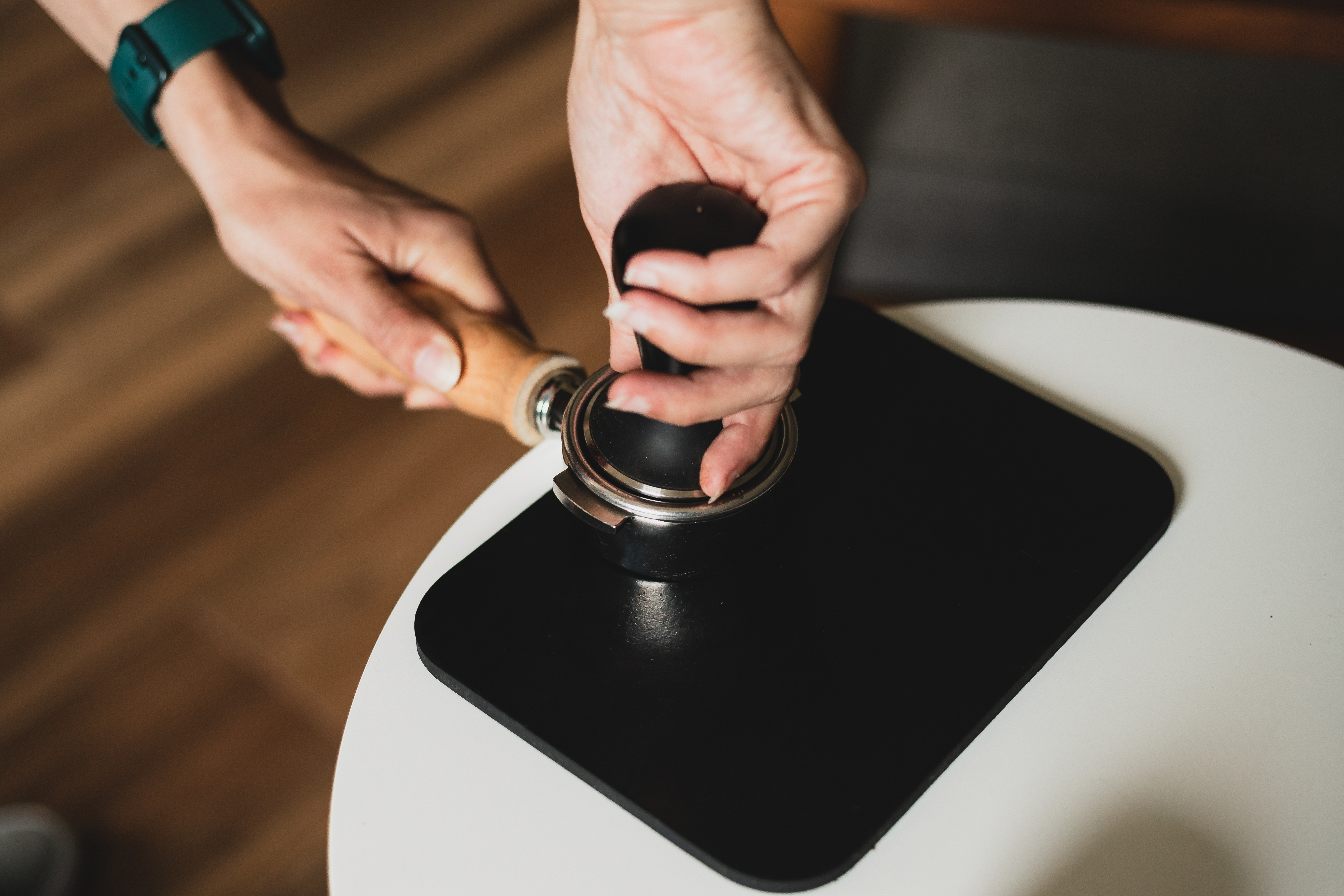 tamping Tamping with Big Step tamper