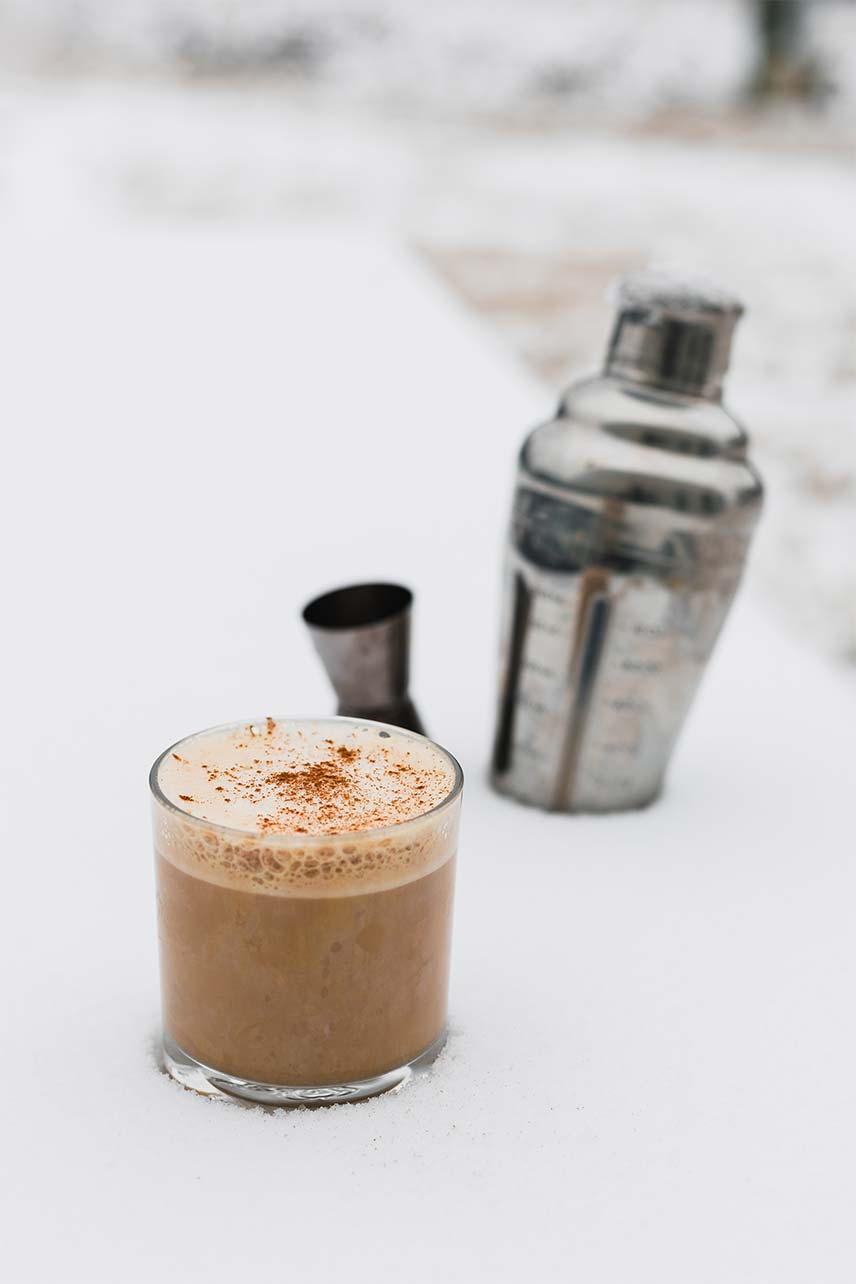 spiced rum milk punch coffee cocktail