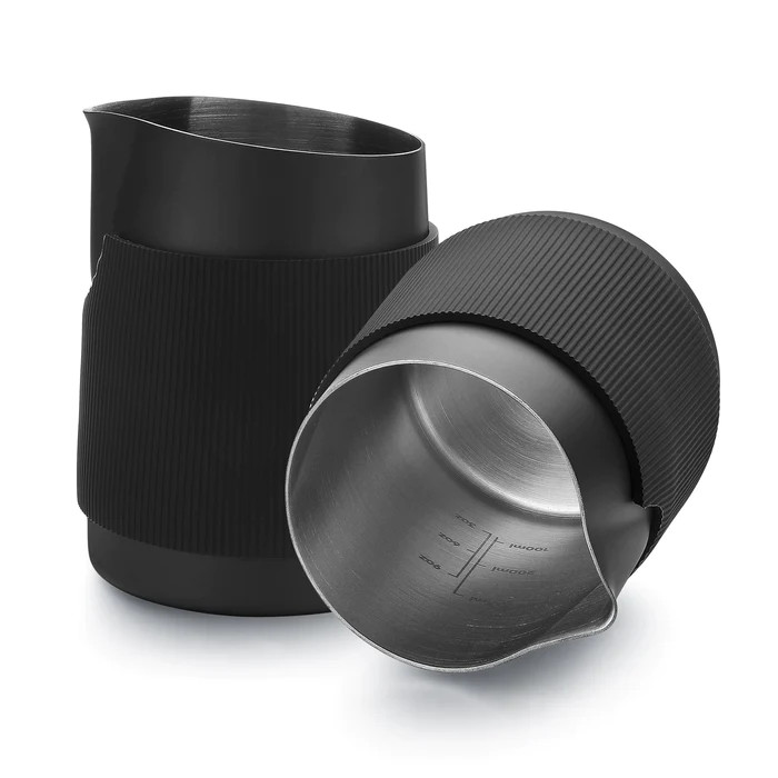 Normcore milk steaming pitchers
