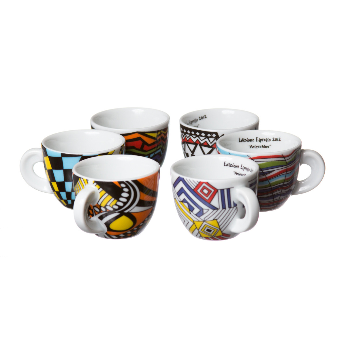 6 Tasses et sous tasses Made in Italy d'Ancap gamme Ede