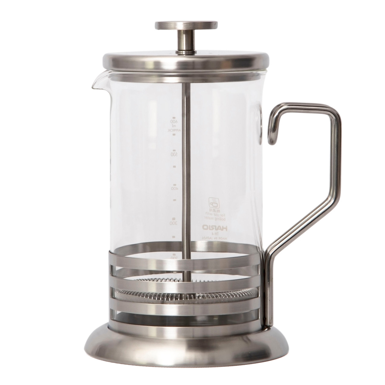 Hario Olive Wood 14 oz. Double-Walled Glass French Press with