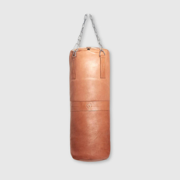 RETRO DELUXE TAN LEATHER HEAVY PUNCHING BAG
