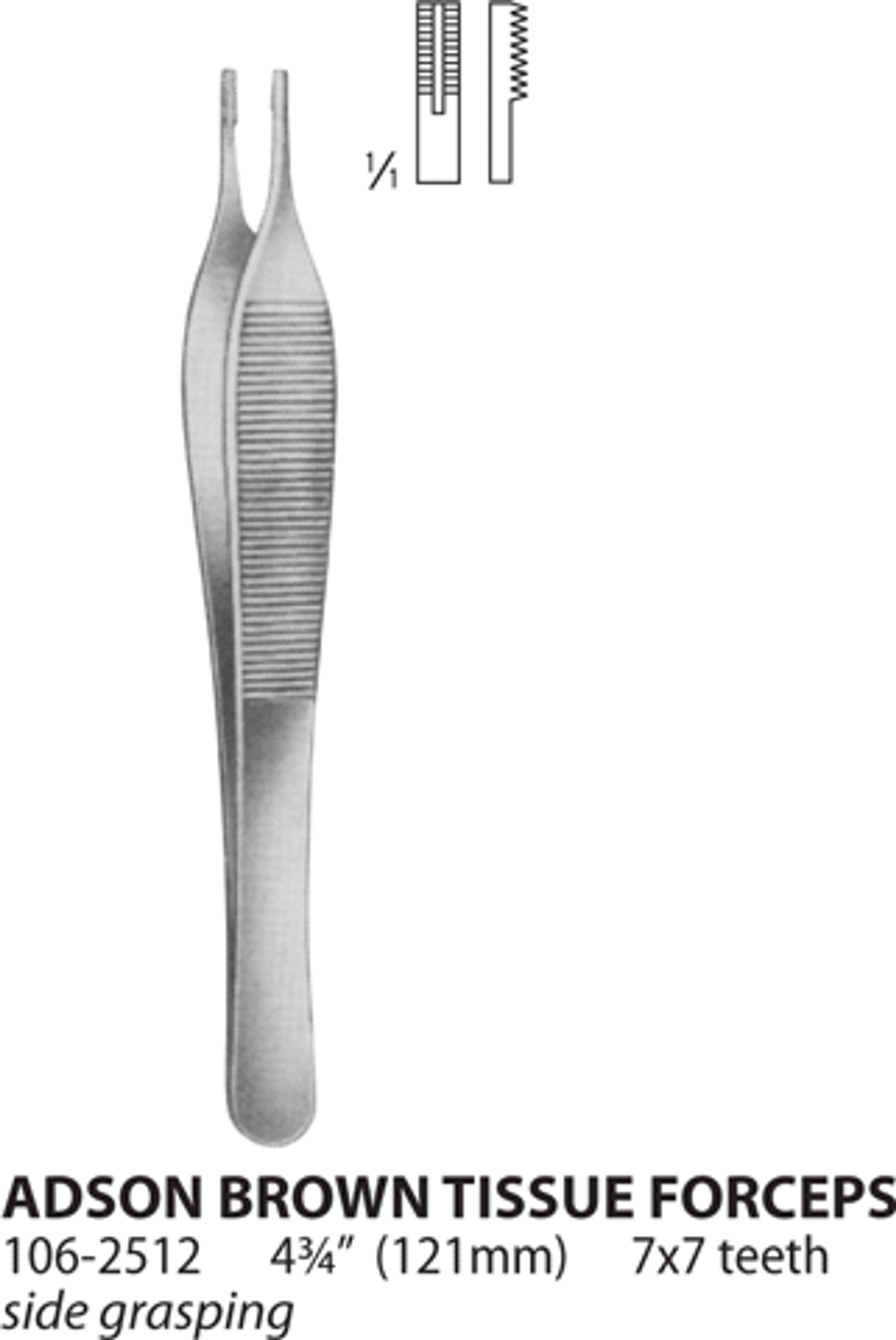 Adson Brown Tissue Forceps