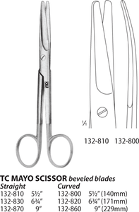 Mayo Scissor with Tungsten Carbide Blades
