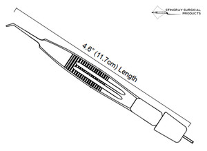 4.6" Shepard Angled Ophthalmic Style Bipolar Forceps 4.6" Shepard Angled Ophthalmic Style Bipolar Forceps