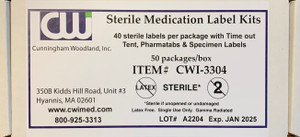 Sterile Medication Labels, Box/50 Sterile Medication Labels, Box/50