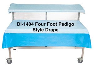 DI-1404 Heavy Duty Four Foot Pedigo Style Two Tier Table Drape DI-1404 Heavy Duty Four Foot Pedigo Style Two Tier Table Drape