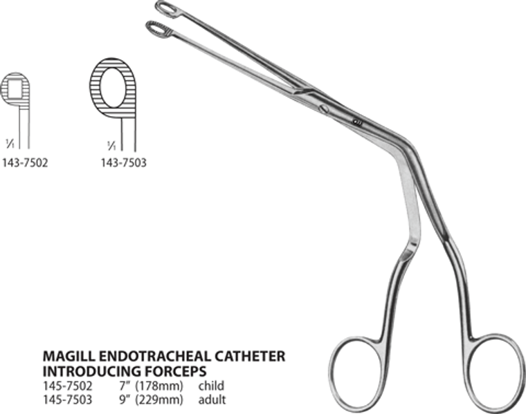 Magill Endotracheal Catheter Introducing Forceps