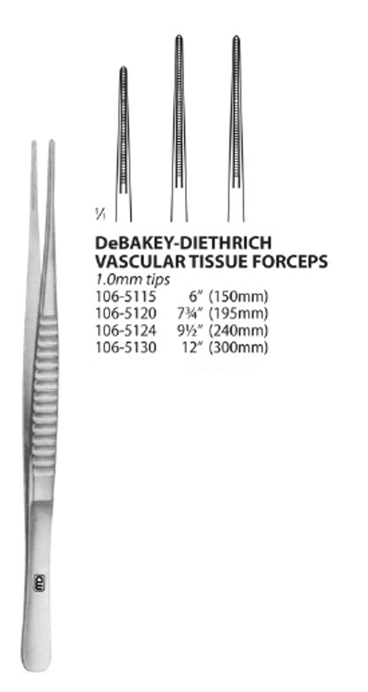 DeBakey-Diethrich Vascular Tissue Forceps