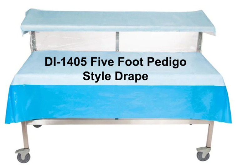 DI-1405 Heavy Duty Five Foot Pedigo Style Two Tier Table Drape