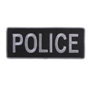 Police Patch (9" x 3.5"), Hook Back Police Patch (9" x 3.5"), Hook Back
